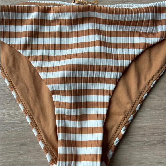 Rip Curl Premium Surf Cheeky Bikini Bottom - Light Brown Large NWT - Picture 5 of 9